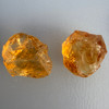 Natural Citrine Rough Uncut Gemstone 37.22 Carats 2 Pcs Golden Yellow Color VVS Clarity Jewelry Making & Faceting