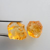 Natural Citrine Rough Uncut Gemstone 37.22 Carats 2 Pcs Golden Yellow Color VVS Clarity Jewelry Making & Faceting