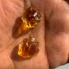 Natural Citrine Rough Uncut Gemstone 37.22 Carats 2 Pcs Golden Yellow Color VVS Clarity Jewelry Making & Faceting