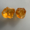 Natural Citrine Rough Uncut Gemstone 37.22 Carats 2 Pcs Golden Yellow Color VVS Clarity Jewelry Making & Faceting