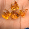Natural Citrine Rough Uncut Gemstone 64.45 Carats 4 Pcs Golden Yellow Color VVS Clarity Jewelry Making & Faceting