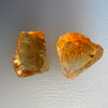 Natural Citrine Rough Uncut Gemstone 36.46 Carats 2 Pcs Golden Yellow Color VVS Clarity Lapidary & Jewelry Making