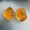 Natural Citrine Rough Uncut Gemstone 41.91 Carats 2 Pcs Golden Yellow Color VVS Clarity Jewelry Making & Faceting