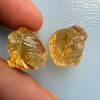 Natural Citrine Rough Uncut Gemstone 41.8 Carats 2 Pcs Golden Yellow Color VVS Clarity | Faceting & Lapidary