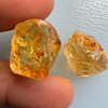Natural Citrine Rough Uncut Gemstone 41.8 Carats 2 Pcs Golden Yellow Color VVS Clarity | Faceting & Lapidary