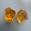 Natural Citrine Rough Uncut Gemstone 41.8 Carats 2 Pcs Golden Yellow Color VVS Clarity | Faceting & Lapidary