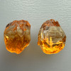 Natural Citrine Rough Uncut Gemstone 36.2 Carats 2 Pcs Golden Yellow Color VVS Clarity Jewelry Making & Faceting