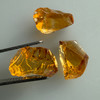 Natural Citrine Rough Uncut Gemstone 26.45 Carats 3 Pcs Golden Yellow Color VVS Clarity Jewelry Making & Lapidary