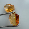 Natural Citrine Rough Uncut Gemstone 16.25 Carats 2 Pcs Golden Yellow Color VVS Clarity Faceting & Jewelry Making
