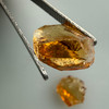 Natural Citrine Rough Uncut Gemstone 16.25 Carats 2 Pcs Golden Yellow Color VVS Clarity Faceting & Jewelry Making