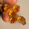 Natural Citrine Uncut Gemstone Rough 79.80 Carats 5 Pcs Deep Golden Yellow-Madeira Color | Faceting & Jewelry Making November Birthstone