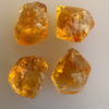 Natural Citrine Uncut Gemstone Rough 64.70 Carats 4 Pcs Deep Golden Yellow Color | Faceting & Jewelry Making November Birthstone