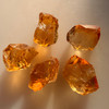 Natural Citrine Uncut Gemstone Rough 94.00 Carats 5 Pcs Deep Golden Yellow Color | Faceting & Jewelry Making November Birthstone