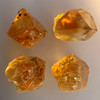 Natural Citrine Uncut Gemstone Rough 72.30 Carats 4 Pcs Deep Golden Yellow Color | Faceting & Jewelry Making November Birthstone