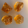 Natural Citrine Uncut Gemstone Rough 72.30 Carats 4 Pcs Deep Golden Yellow Color | Faceting & Jewelry Making November Birthstone
