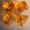 Natural Citrine Uncut Gemstone Rough 71.40 Carats 4 Pcs Deep Golden Yellow Color | Faceting & Jewelry Making November Birthstone