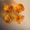 Natural Citrine Uncut Gemstone Rough 71.40 Carats 4 Pcs Deep Golden Yellow Color | Faceting & Jewelry Making November Birthstone
