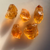 Natural Citrine Uncut Gemstone Rough 92.15 Carats 5 Pcs Deep Golden Yellow Color | Faceting & Jewelry Making November Birthstone