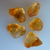 Natural Citrine Uncut Gemstone Rough 94.00 Carats 5 Pcs Deep Golden Yellow Color | Faceting & Jewelry Making November Birthstone