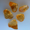 Natural Citrine Uncut Gemstone Rough 94.00 Carats 5 Pcs Deep Golden Yellow Color | Faceting & Jewelry Making November Birthstone