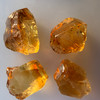 Natural Citrine Uncut Gemstone Rough 82.10 Carats 4 Pcs Deep Golden Yellow Color | Faceting & Jewelry Making November Birthstone