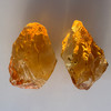 Natural Citrine Uncut Gemstone Rough 43.45 Carats 2 Pcs Deep Golden Yellow Color | Faceting & Jewelry Making November Birthstone
