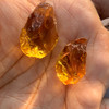 Natural Citrine Uncut Gemstone Rough 43.45 Carats 2 Pcs Deep Golden Yellow Color | Faceting & Jewelry Making November Birthstone