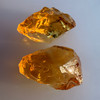 Natural Citrine Uncut Gemstone Rough 43.45 Carats 2 Pcs Deep Golden Yellow Color | Faceting & Jewelry Making November Birthstone
