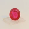 Natural Ruby Precious Gemstone | 6x5mm Oval Facet Cut VVS Clarity Carmine Color 0.51 Carat Loose Stone | July Birthstone