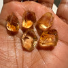 Natural Citrine Uncut Rough Gemstone 55.35 Carats 5 Pcs Bio Golden Yellow Citrine Color Brazil Earth Mined | Faceting & Jewelry Making