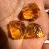 Natural Citrine Uncut Rough Gemstone 54.70 Carats 3 Pcs Golden Yellow Citrine Color Brazil Earth Mined | Faceting & Jewelry Making