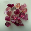 Natural Rubellite Earth mined 15.79 Cts Uncut rough 20 PC Deep Raspberry - Hot Pink Color 6-3L/4-2W mm VS Clarity Rough Gemstone