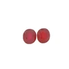 Natural Ruby Gemstone | Oval Facet Cut 12.75 Carat VVS Clarity Glass Filled 10.5x10mm Pigeon Blood Red Color 2 Pieces Loose Stones | July Birthstone