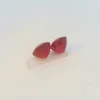 Natural Ruby Gemstone | Oval Facet Cut 12.75 Carat VVS Clarity Glass Filled 10.5x10mm Pigeon Blood Red Color 2 Pieces Loose Stones | July Birthstone
