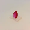 Natural Ruby Gemstone | Pear Facet Cut 0.66 Carat VVS Clarity Glass Filled Carmine Red Color 6.5x4.7mm Loose Stone | July Birthstone