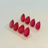 Natural Ruby Gemstone | Pear Facet Cut 11.44 Carat VVS Clarity 8 Pcs Glass Filled Pigeon Blood Red Color 8x6mm Loose Stones | July Birthstone