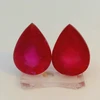Natural Ruby Gemstone | Pear Facet Cut 2.3 Carat VVS Clarity 2 Pcs Glass Filled Pigeon Blood Red Color 7x5mm Loose Stones | July Birthstone