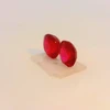 Natural Ruby Gemstone | Cushion Facet Cut 2.76 Carat VVS Clarity 2 Pcs Glass Filled Burgundy Red Color 6.15mm Loose Stones | July Birthstone