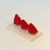 Natural Ruby Gemstone | Pear Facet Cut 5.24 Carat VS Clarity 3 Pcs Glass Filled Burgundy Red Color 8x6mm Loose Stones | July Birthstone