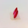 Natural Ruby Gemstone | Pear Facet Cut 2.19 Carat VVS Clarity 2 Pcs Glass Filled Burgundy Red Color 8x6mm Loose Stones | July Birthstone
