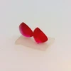 Natural Ruby Gemstone | Pear Facet Cut 2.19 Carat VVS Clarity 2 Pcs Glass Filled Burgundy Red Color 8x6mm Loose Stones | July Birthstone