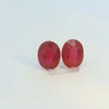 Natural Ruby Gemstone | Oval Facet Cut 5.48 Carat VS1 Clarity 2 Pcs Carmine Red Color 9x7mm Loose Stones | July Birthstone