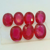 Natural Ruby Gemstone | Oval Facet Cut 15.96 Carat VS1 Clarity 7 Pcs Pigeon Blood Red Color 9x7mm Loose Stones | July Birthstone