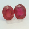 Natural Ruby Gemstone | Oval Facet Cut 5.37 Carat VVS Clarity 2 Pcs Pigeon Blood Red Color 9x7mm Loose Stones | July Birthstone