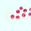 Natural Burma Ruby Gemstone | Round 2.10mm Diamond Cut 0.37 Carat FL Clarity 8 Pcs Carmine Red Color Loose Stones | July Birthstone