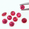 Natural Burma Ruby Gemstone | Round 2.10mm Diamond Cut 0.37 Carat FL Clarity 8 Pcs Carmine Red Color Loose Stones | July Birthstone