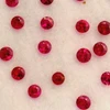 Natural Burma Ruby Gemstone | Round 1.60mm Diamond Cut 0.46 Carat FL Clarity 23 Pcs Pigeon Blood Red Color Loose Stones | July Birthstone