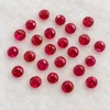 Natural Burma Ruby Gemstone | Round 1.60mm Diamond Cut 0.46 Carat FL Clarity 23 Pcs Pigeon Blood Red Color Loose Stones | July Birthstone