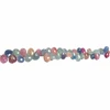 Multi Sapphire Gemstone Beads Briolette Cut Pear Shape 73 Pcs Pastel Ombre Color 114 Carats Precious Gemstone Beads 9 Inch Strand Jewelry Making