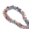 Multi Sapphire Gemstone Beads 8x6mm Briolette Cut Pear Shape 76 Pcs Pastel Ombre Color 129 Carats Precious Gemstone Beads 9 Inch Strand Jewelry Making